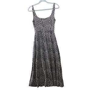 Urban Outfitters Leopard Print Midi Dress Womens S Sleeveless‎ Tank Dress A-Line